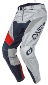 O'NEAL | Motocross-Hose | MTB Enduro MX | Extrem langlebiges & leichtes Design für maximalen Komfort & Schutz, Bündchenlose Hosenbeine | Airwear Pants Freez | Erwachsene | Grau Blau Rot