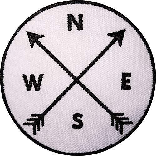 Kompass Patch Eisen annähen Kleidung Handwerk bestickt Abzeichen Stickerei Applique