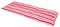 Homescapes Bankauflage 3-Sitzer rot-weiß gestreift – Sitzkissen Bank Outdoor/Indoor, Oeko-TEX-Zertifiziert, Sitzauflage waschbar für Gartenbank & Sitzbank, 143 x 48 cm