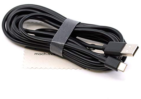 Cavo dati USB 3,0 m compatibile con Sony PlayStation 5 Dual Sense, XBox Series S, XBox Series X Controller Cavo di ricarica con panno per la pulizia dello schermo mungoo