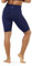LAPASA Damen Sportshorts Taschen Kurz Leggings Yoga Shorts Hoher Bund L52A1 (Ohne Taschen: Navy Blau, M)