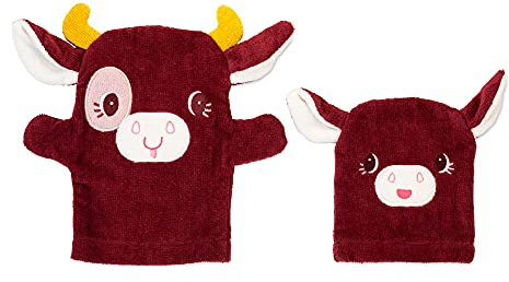 Lilliputiens Rosalie Set Of Handpuppet Washcloths One Size