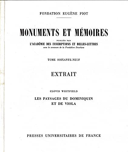 Les paysages du dominiquin et de viola.