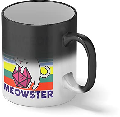 Dungeon Meowster Vintage DnD D21 Black Magic Kaffeetasse Mug