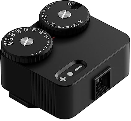 TTARTISAN Misuratore di luce II Generazione Aggiornamento Misuratore di luce a due quadranti per la fotografia con attacco a slitta fredda compatibile con varie fotocamere (alluminio nero)