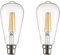 TEKLED® ST64 Filament Vintage DIMMABLE LED Bulbs | B22 Bayonet Cap | Energy Saving 6.5W Light Bulb 60W Equivalent | Clear 2700K 806LM | 2-Pack | Warm White