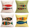 AKIS Home Kissenbezug 45x45cm 4er-Set Fisch Cartoon Muster Nordic Style Kissenbezüge Sofakissen Kinderkissen Kissenhülle für Wohndeko Schlafzimmer…