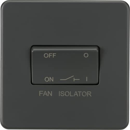 Knightsbridge 10AX 3 Pole Fan Isolator Switch - Anthracite