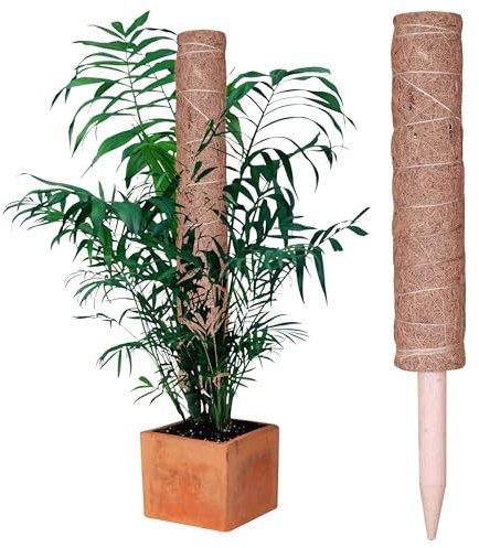 My Garden Moss Pole 60CM Coco Coir Totem Moss Poles Plants Support for Climbing Plant Includes 10x Ties & 10x Name Cards Moss Pole for Monstera Cheese Indoor & Outdoor House Plants