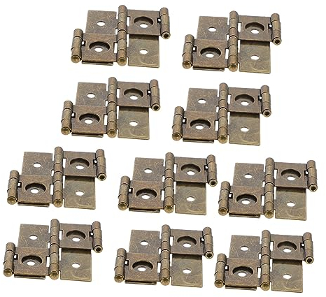 Uonlytech 10 Stück Doppeltwirkende Scharniere Für Klappmöbel Türscharniere Aus Eisen Retro Stil Geräuschlos 47x47mm Für Raumteiler Und Selbstgemacht Projekte
