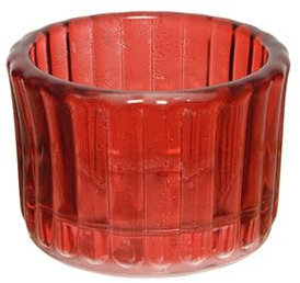 CHICCIE Photophore en verre rouge 4 x 5,5 cm Bougeoir Décoration Salon