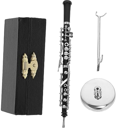 Amosfun Oboe Miniatur Modell Dekoration für Zuhause Kreatives Oboe Ornament für Schreibtisch Puppenhaus und Musikinstrument Sammlung Stilvolle Wohnaccessoires für Musikliebhaber