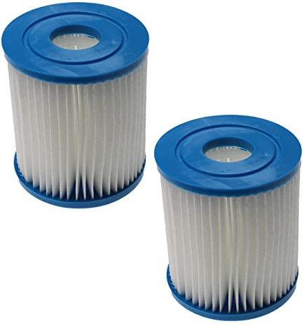 vhbw 2X Cartucho de Filtro reemplaza Darlly 30021 para Piscina, Bomba de filtración - Filtro de Agua Azul Blanco