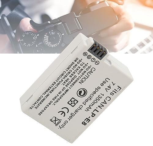Gigicial LP-E8 Replacement Batteries 7.4V 1350mAh, Rechargeable Battery Pack for Digital Camera,Compatible with E-OS 600D 700D 550D 650D X7i X6 X6i X5 X4 Single-Lens Reflection Camera Battery