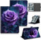 RWUTYTIUL para Walmart Onn 7 pulgadas 3 Gen 2022 (Modelo: 100071481) Funda universal para tablet, funda protectora con soporte con múltiples visiones de piel sintética para Onn 7 Tablet 2022, rosas