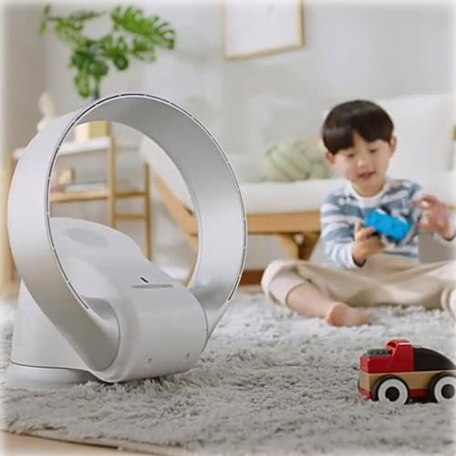 Silenzioso Domestico Ventilatore A Muro Ventilatore Da Parete Senza Pale Oscillante Di 120 ° Ventola Oscillante A 80 Gradi Per Scrivania Potente 26 W Ventilatori Da Parete Pieghevole Per Terrazza(Volt