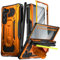 POETIC Spartan Case für Galaxy Z Fold 6, [Scharnierschutz][Ständer][Kompatibel mit Fold 3/4/5/6 S Pen] Robuste Rundum-Schutzhülle mit Stifthalter, Displayschutz, Metallic Orange