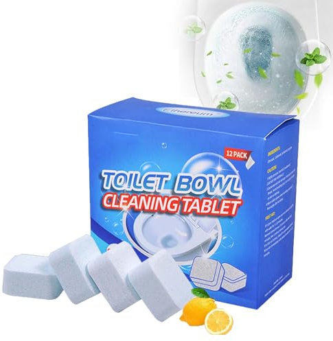 Automatischer leistungsstarker Schaumreiniger, Aktivkohle Wc-Schaum, WC-Reiniger Tabs, WC Reiniger Duo-Aktiv Reinigungswürfel für Wasserkästen (12 Stück/Box) (1Box)