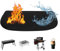 DAJASD Hearth Rugs for Fireplaces, 102 X 50CM Anti-slip Fireproof Fireplace Mat, Half-round Fire Pit Mat, Fiberglass Fireplace Hearth Mat for Fire Resistant Protects Floors