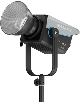 Nanlite FC-500C RGBW Projecteur LED monoéclairage Bowens iOS. Android | Rgbw Pleine Couleur Spot 2700-7500K, 57, 050 Lux à 1m, Cri95/tlci98, App/2.4g et contrôle DMX