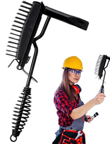 Removedor de escoria de soldadura, Martillo para picar escoria | Martillo cincelador para soldador | Martillo soldador desoxidante, removedor de escoria de soldadura con mango de resorte helicoidal pa