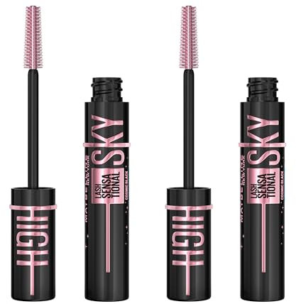 Maybelline New York - Lot de 2 Mascaras Volume et Longueur - Sky High Cosmic Black - 2 x 7,2 ml