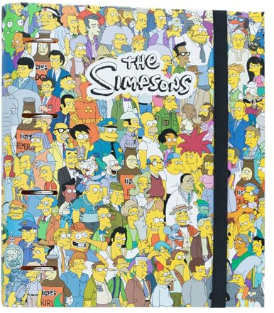 Grupo Erik Die Simpsons Ringordner A4 4 Ringe Premium Fanartikel | Ringordner Schmal 4 Ringe mit trennblätter für Ordner A4 - Ringbuch Bürobedarf Schul Sachen Zubehör Geschenke zur Einschulung
