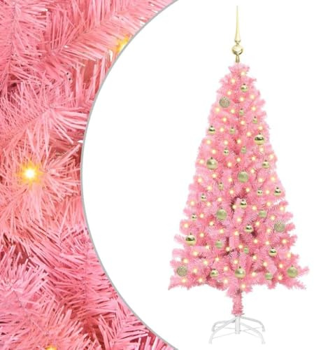 vidaXL Árbol de Navidad Rosa 150 cm PVC