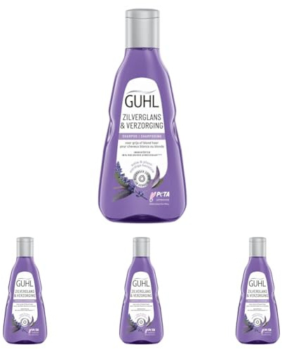 Guhl Zilver Glans & Verzorging Shampoo 250ml (Packung mit 4)
