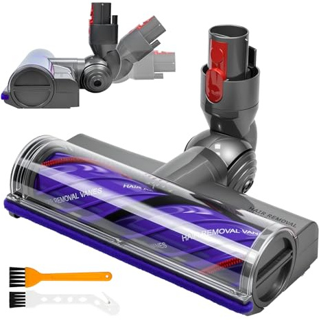 Anti-Verwicklungs Bodenbürste für Dyson V7 V8 V10 V11 V15 Staubsauger | Verwicklungsfeste Bürste 50W Saugkraft ,LED,Ersatzbürstenkopf für Dyson SV10 SV11 SV12 SV14, für Parkett Teppichböden