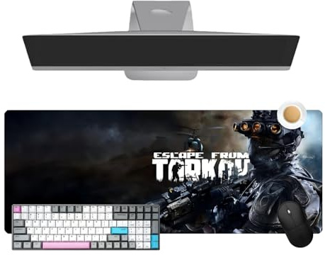 Escape from Tarkov Mauspad Anime – Großes Gamer Pad 800 × 300 × 3 mm – rutschfeste Unterseite und HD-Druck