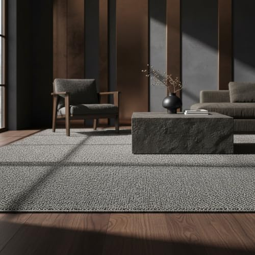 KADIMA DESIGN Wohnzimmerteppich Einfarbig Schlicht Pflegeleicht Elegant Waschbar Langlebig Strapazierfähig Grau 200x290 cm Schlafzimmer Wohnzimmer Oeko-TEX Fußbodenheizung geeignet | CIMA