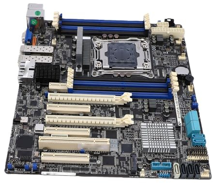 Jectse Scheda Madre Server, CPU Singola LGA2011 a 3 Socket con 8 Slot DIMM DDR4 Memoria da 128 GB 7 Slot PCIe 3.0 Porte Doppie per Virtualizzazione Nas Ad Alta velocità Informatica