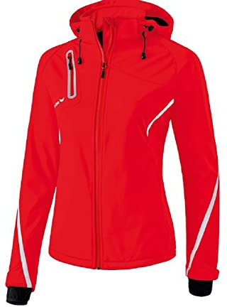 Erima Damen Softshelljacke Function, Rot/Weiß, 34 EU
