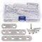 Glarks 35-teiliges Set mit 5,1 cm / 7,6 cm / 10,2 cm Edelstahl-Klammern f眉r , Verbindungsplatten, Befestigungswinkel und 80 Schrauben, insgesamt 115 St眉ck, silberfarben