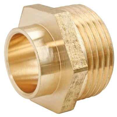 SOMATHERM FOR YOU, Raccord laiton droit à souder Mâle 26/34 pour tube cuivre Ø28 - Idéal pour plomberie, réseaux d'eau sanitaire et chauffage - Étanchéité filet ou joint plat