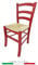 ZStyle - Silla Venezia de Madera, para restaurantes, agroturismos, cocinas, hogar, Asiento de Enea, Verde, Azul, Amarillo, Rojo