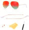 HiCycle2 bügel für Ray-Ban Aviator RB3025 Sonnenbrillen-set, (Gold) Bügelarme + (klar) Bügelspitzen