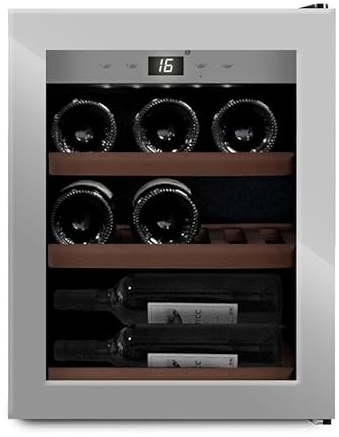 mQuvee Cave à vin indépendante WineExpert 12 Inox, place pour 12 bouteilles, 1 zone de température 5-20°C, hauteur 51 cm