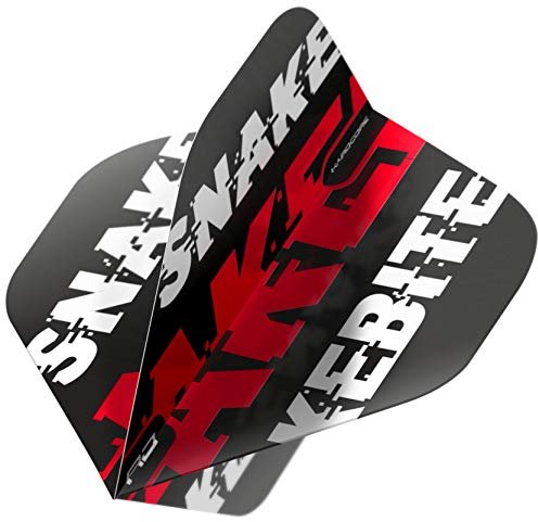Hardcore Peter Wright - Snakebite Red Flights (3 Sätze pro Packung)