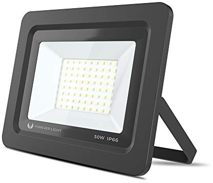 Forever Light Flutlicht LED PROXIM ll IP66 Wasserdicht Strahler Fluter 50W Ersetzt 200W Kaltweiß (6000K) 4000LM Spotlight Außenstrahler Wandstrahler