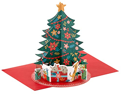 Hallmark Paper Wonder Pop-Up-Weihnachtskarten, Weihnachtsbaum (8 Karten und Umschläge)