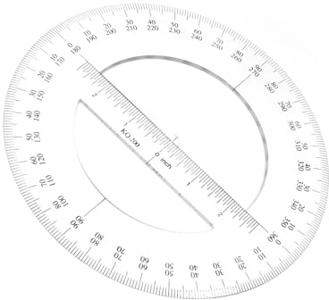 Hegebeck 360 Degree Clear Protractor 20cm/8 Inch Diameter Plastic Math Protractors Circle Protractors Mathematical Tool for Angle Measurement