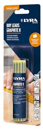 LYRA Dry L4498006 Lot de 12 mines de rechange en graphite H de 2,8 mm, spécialement conçues pour le bois, sous blister