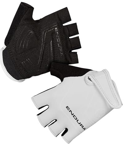 Endura Damen Xtract Fahrradhandschuh | Gel-Polsterung | Handinnenflächen aus Silikon | Ganztägiger Komfort | Schutz vor Blasen Kurzfingerhandschuhe, Weiß, S