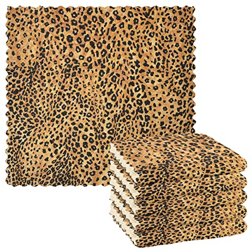 Geschirrtücher mit Leopardenmuster, 6 Stück, Küchentücher aus Polyester, Geschirrtuch für die Küche