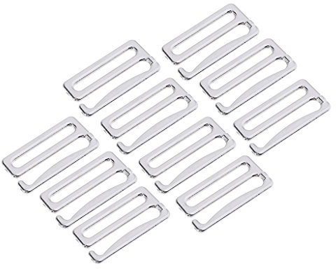 YCSMJYB Bra Extenders Clips Hooks Adjustment Fasteners, Bra Clips Bra Straps Hide Metal Bikini Closures - Sliver, 20mm (Size : 26mm)