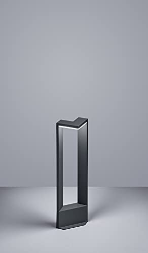 lightling LED Wegeleuchte Gustav, Außenleuchte aus Druckguss Aluminium, 3000 Kelvin, 9 Watt LED, IP54, 14 x 17 x 50 cm, anthrazit