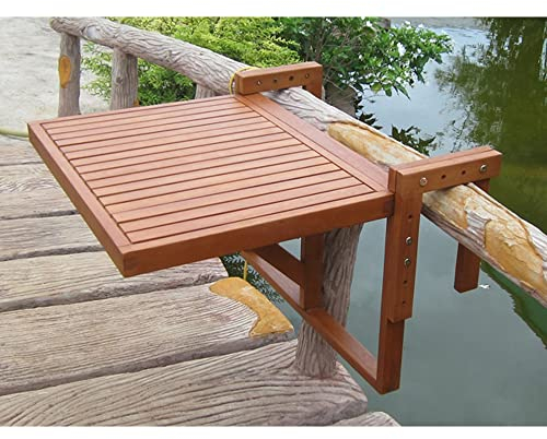 Lomadox Balkon-Hängetisch Balkontisch Tisch aus Eukalyptus