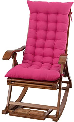 FainéAnt Coussin Pad, Terrasse de Jardin éPais Grand Fauteuil à Bascule Coussin, Fauteuil Inclinable Relaxer Coussin de Chaise, pour Rotin Fauteuil Inclinable,Rose Red,40 * 108cm